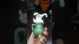 Evil rabbit Clay art polymer sculpey flow in the dark Denmark