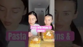Trying the viral pasta with beans 🍝 #pasta #beans #britishfood #asmr #uk #cheese #food #tastetest