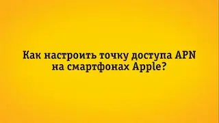 Настройка точки доступа APN на смартфонах Apple