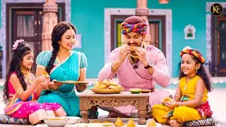 मैया–बाबा के साथ कान्हा राधा की समोसा पार्टी    | यशोमती मईया के नंदलाला | Shree Krishan