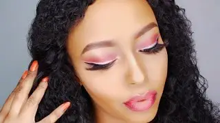 HOW TO DO A BLACK AND WHITE DOUBLE WINGED EYE LINER (Full makeup Tutorial)