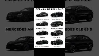 German Deadly Duo Blacked-Out Beasts!🔥Porsche 911Turbo S+Cayenne|AMG GT R+GLE63 R8+RS Q8|M8 Comp+X6M