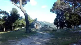 Omis Croatia Sv Jure church George mountain footpath 1 Cetina river valley