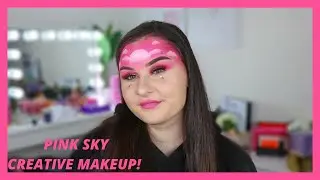 PINK SKY MAKEUP! Creative makeup look! SoJo Beauty