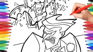 BATMAN vs JOKER Coloring Pages | How to Draw Batman and Joker | Superheroes Coloring Book for Kids