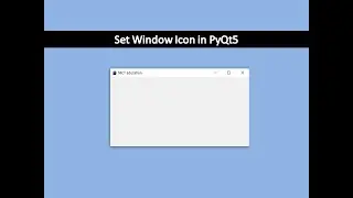 Set Window Icon | PyQt5 Tutorial
