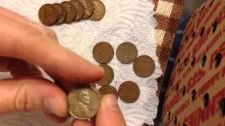 Tons of Wheat Pennies from Coin Roll Hunting! Box #3 video #2