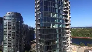 Portland - Aerial River Place High Rises (Descending)