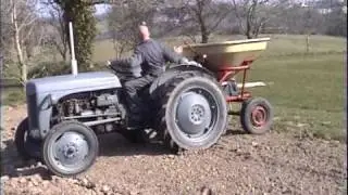 16 HP Ferguson TEA 20 sowing fertiliser in 1991 & 2009