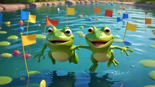 Five Little Froggies Learn Opposites | Opposites Song for Kids | Nursery Rhymes and Baby Songs