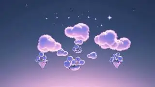 Floating Islands of Clouds &ndash; Dreamlike Animated Night Sky Loop (4K Ambient Scene)