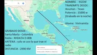Diexismo AM (Long Distance AM DX) -  Emisora KGOW Texas 1560 AM Captado desde Santa Marta - Colombia