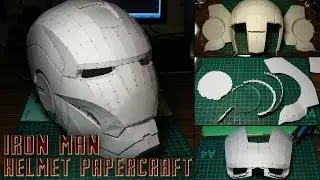 Iron Man Helmet Papercraft (Stop-motion assembly)
