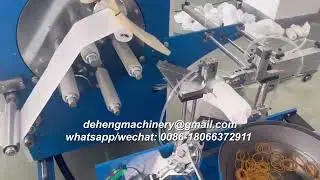 Automatic Non-Woven Shoe Cover Making Machine with Rolling Pack | Elastic Tied Shoe Covers in Roll