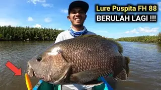LAGI LAGI !!! Mancing Trolling Di Muara Pakai Lure Puspita FH 88 Strike Ikan Kakap Besar (BlackBass)