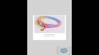 Handmade Rope Dog Collar and Leash Set - Colorful Woven Cotton (Pink - Size XL)