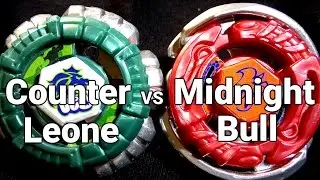 Counter Leone 145D vs Midnight Bull 125SF - BATALHA METAL FIGHT BEYBLADE! ベイブレード