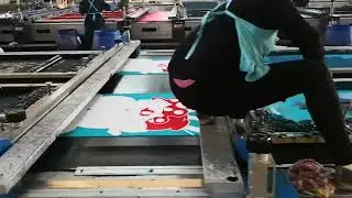 Behind the Scenes Screen Printing on Cotton Beach Towels  Handcrafted Perfection