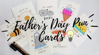 7 DIY Father's Day Pun Card Doodles| Doodle with me