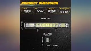 Auxbeam 32 inch LED Light Bar Side Shooter Lights 432W 45000lm Triple Row Light Bar review