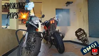 Ktm Duke 390 Cold starting...Smoke and Pops!!!