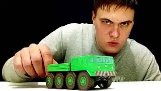 Paper truck tractor with spinning wheels, how to make DIY tractor model, tutorial