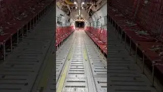 Inside the cargo hold of a Lockheed C-141 Starlifter#militaryaviation #c141#airforce #airforce #usa