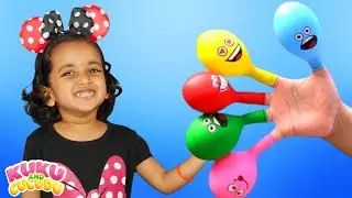 Пять красочных шариков | Cucudu играет с шариками | Детские песенки от Kuku and Cucudu