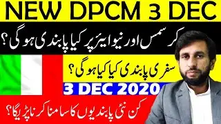 New Italian | DPCM 3 Dec 2020 | - New Rules Announced By Italian Govt - Voice Of Italy News