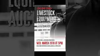 Online Only Livestock Equipment Auction #RESAuctionServices #RES.bid #Ohio #AuctionsWork #Livestock