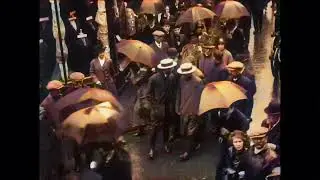 Barnstaple fair 1915 colourised