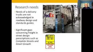 PacTrans Webinar on Developing Design Guidelines for Commercial Vehicle Envelope on Urban Streets