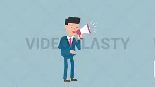 Corporate Man Using a Megaphone Animation [ MOV | GIF ]