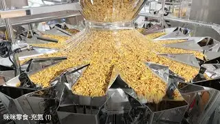 Samfull 2.0T high speed chin chin fried snacks weighing packing machine