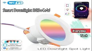 Светодиодный умный RGB+C+W светильник Downlight мощностью 7 Вт работает с Alexa и Google Home