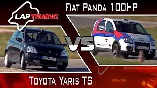 Lendülettel.  Fiat Panda 100HP vs. Toyota Yaris TS (LapTiming ep. 64)