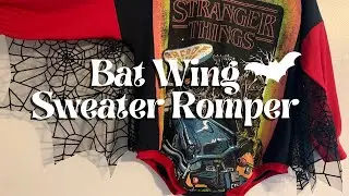 How to sew Bat Wings from Retro Sparkle Design | Lowland Kids Sweater Romper Upcycle