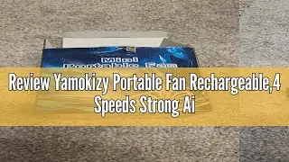 Review Yamokizy Portable Fan Rechargeable,4 Speeds Strong Airflow Small Fan Waist,Battery Powered Mi