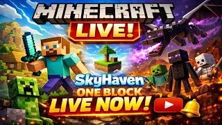 🔴 SkyHaven One Block LIVE 😱 | 1 Block Se Pure World Tak! 🔥