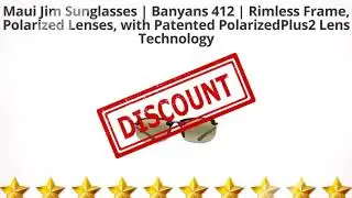 Maui Jim Sunglasses | Banyans 412 | Rimless Frame, Polarized Lenses,  | Review and Discount