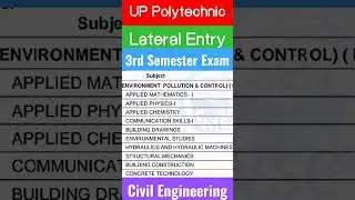 Civil Engineering EPC Lateral Entry Syllabus | Polytechnic Lateral Entry Syllabus civil engineering