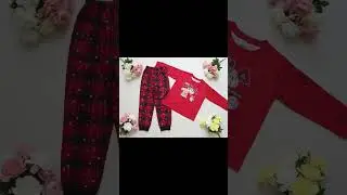 Premium Red Plaid Kids&rsquo; Lounge Set | Ultra-Soft Cotton Winter Wear for Boys & Girls | Milky Wear✨