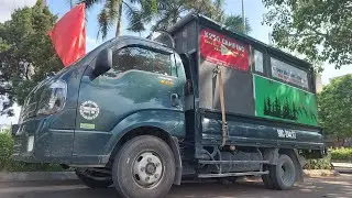 Riview công năng của nhà di động trên xe tải thùng lửng K250. K250 Camping