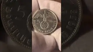 1938 Nazi 5 Reichsmark Deutsche&rsquo;s Reich Paul von Hindenburg #coin #numismatics