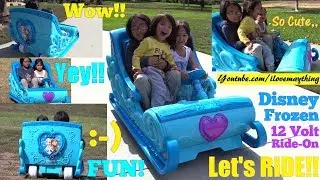 Disney Frozen Sleigh Power Wheels Ride-On Toy Playtime! Disney Frozen 2 Promotional Toy