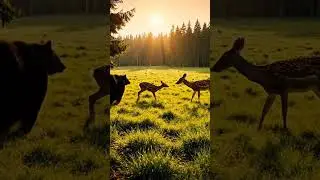 Bear saves the life of Deer #animals #rescueefforts #bear