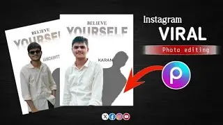 Creative text portrait photo editing in PicsArt || text photos editing tutorial instagramviral photo