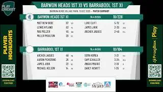 Barwon Heads 1st XI v Barrabool 1st XI