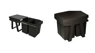 Poubelle sous evier de tri s&eacute;lectif coulissante 28L &ndash; 2 seaux &ndash; Accessoires de cuisines