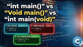 Difference between int main, void main and int void main in C program| C Programming| MCS201